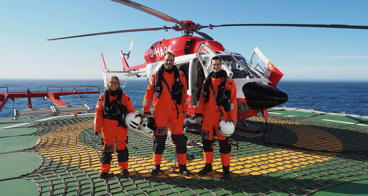 From measuring sea ice thickness to taking sensitive samples to collect data during expeditions: Lena Buth, Andreas Walbröl and Gunnar Spreen work on sea ice changes in the arctic. Photos: Gunnar Spreen